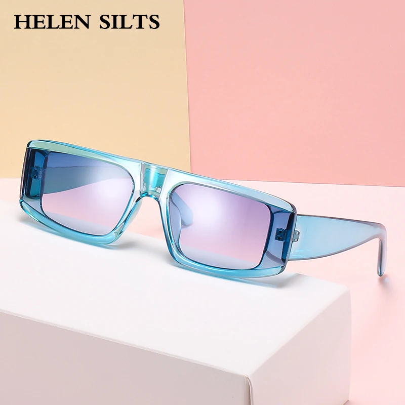 

Small Rectangle Square Women Sunglasses For Men Fashion Ocean Blue Yellow Sun Glasses Female Shades Punk Half Frame Eyeglasses