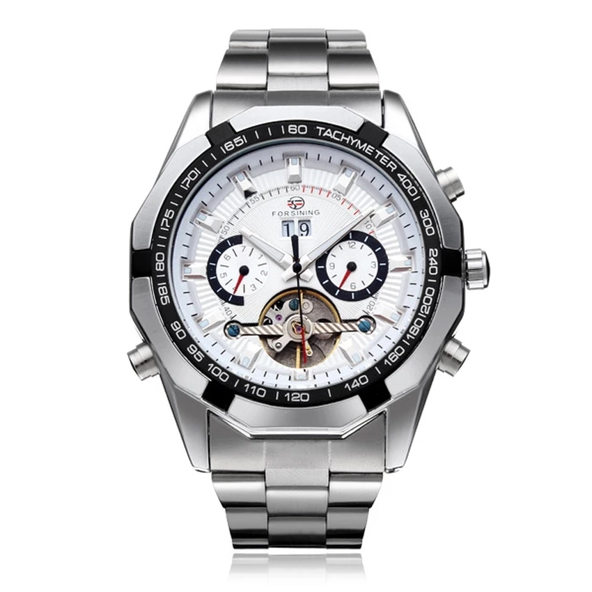 Механические Мужские часы с датой на день, автоматические часы от ведущего бренда, роскошные часы FORSINING Flying Tourbillon Relojes Hombre