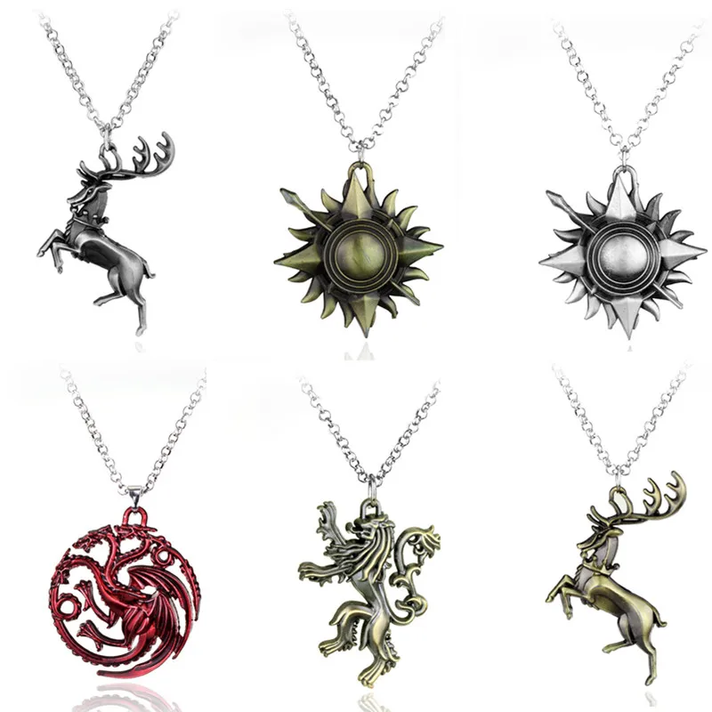 Троны из фильма ожерелье 9 семьи дом Старк Мартелл Ланнистер тайрелл голова Волка