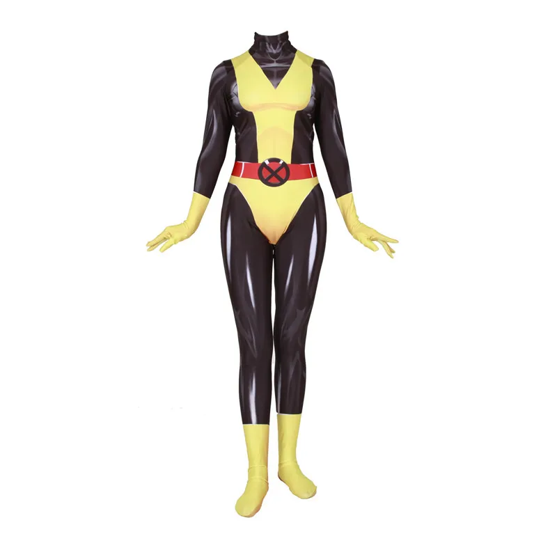 Костюм для косплея X Men Storm Jean серый костюм Kitty Pryde Psylocke супергероев Zentai комбинезон