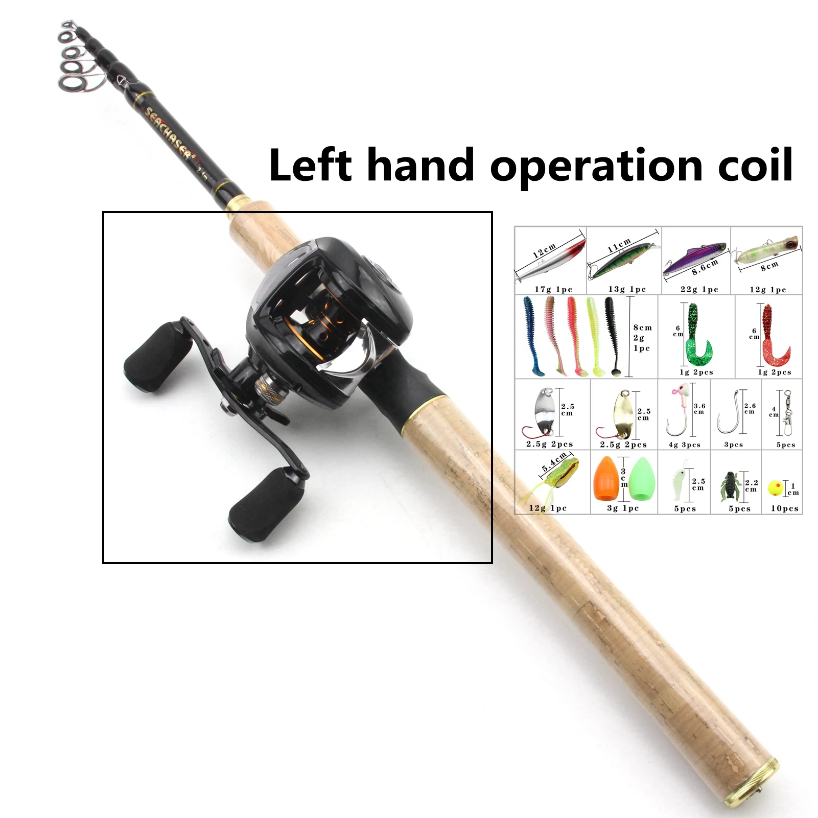 New 1.8m-2.7m Carbon Casting Rod Reel Combos Portable Trout Rods Reel Soft  Bait Fish Hook Fishing Line Bag Set Novice Fishing - Fishing Rods -  AliExpress