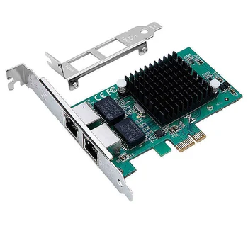 

For Intel 82575EB Server Computer Dual Port 1000Mbps Internal Durable PCI Express Network Card Replacement Desktop Stable