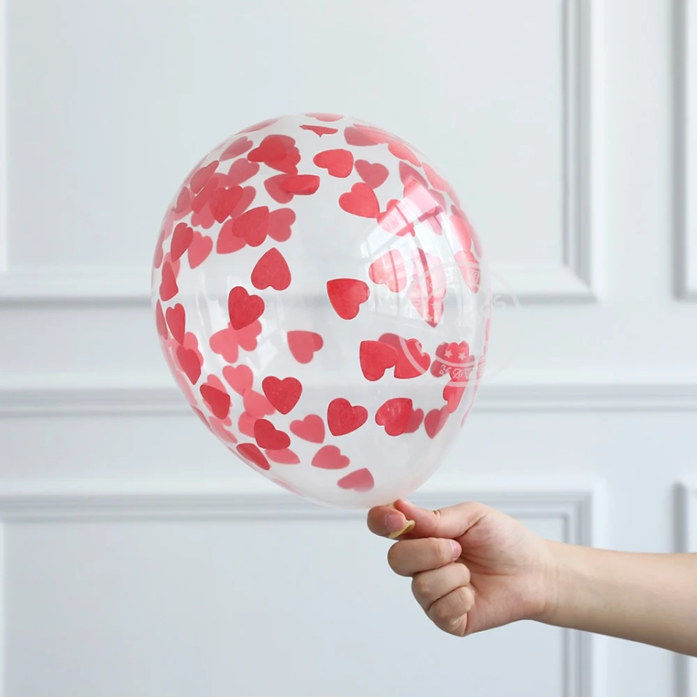 10/14pcs 18inch Red Heart Foil Globos Transparent Confetti Latex Balloons Wedding Valentine's Day Gift Birthday Party Decoration 4 H8df927b95db94a75a9c681342d43e0beu