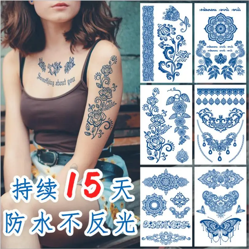 

Татуировки Juice Ink, боди-арт, стойкая водостойкая Временная тату-наклейка, маори, тотем, крылья, талия, руки, искусственная татуировка для женщин и мужчин, T1936