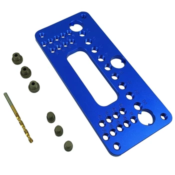 

Hole Handle Pitch Punch Locator Woodworking Aluminum Alloy Pocket Jig Set Wardrobe Door Cabinet Positioner Drill Guide Sleeve