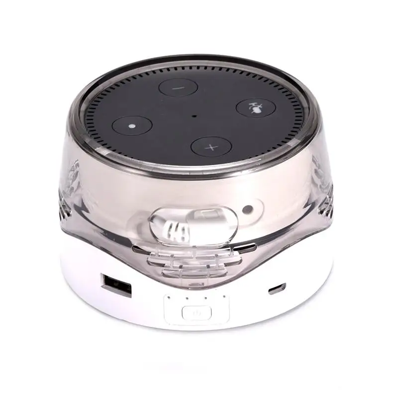 Держатель для динамиков, мобильная зарядная док-станция для Echo Dot 1/2, защитный кронштейн, светодиодный светильник, аксессуары для умных динамиков