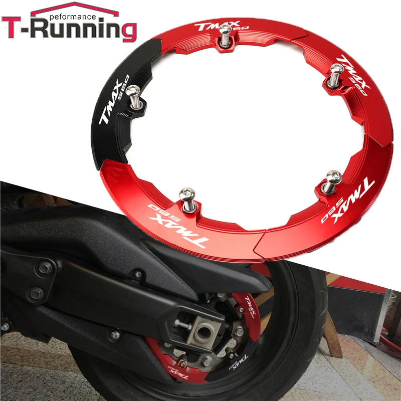 

Motorcycle Accessories CNC Aluminum Transmission Cover Belt Pulley Protector For Yamaha tmax 560 techmax 2020 Accessories