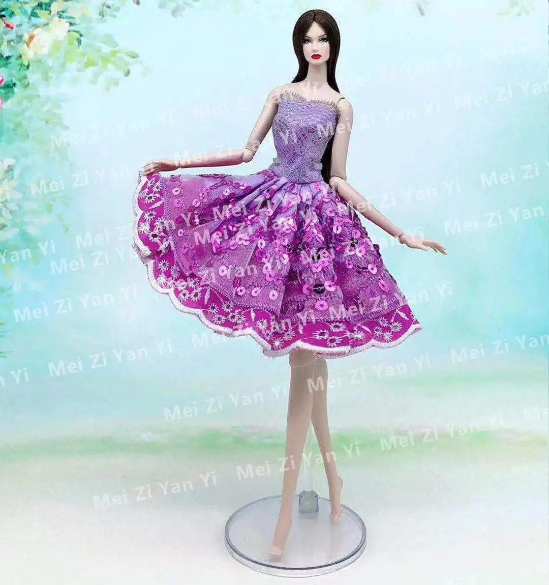 case for barbie doll clothes Princess dress trailing wedding bride marriage dress for barbie accessories toys house ornaments