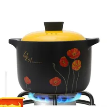 Black heat-resistant casserole health ceramic soup casserole Korean pot stew cookware ceramic Stew cooker kitchen pot