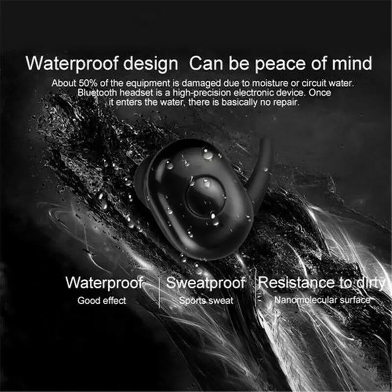 Newest Fashion Wireless Bluetooth 5 0 Earbuds Headset TWS Waterproof IPX7 In Ear Hot Sale Sport Earphone