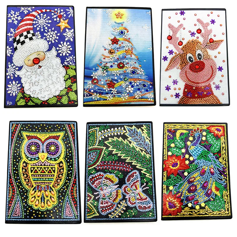 

New DIY Christmas Diamond Painting Notebook Diary A5 Notebook Embroidery Diamond Cross Embroidery Craft Gift