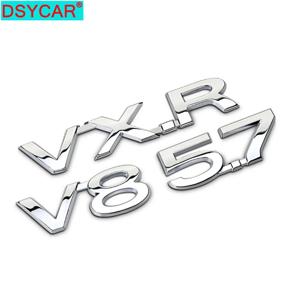 

DSYCAR 1Pcs 3D Metal VXR V8 5.7 Car Side Fender Rear Trunk Emblem Badge Sticker Decals for Mercedes-Benz Car Styling