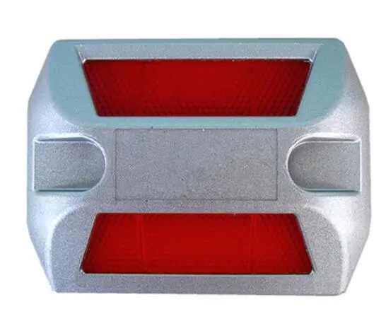 Aluminum Road Stud with Red PMMA Reflector, Solar Road Marker Light, solar pavement light
