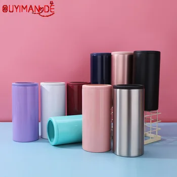 

OUYIMANDE 450ml Fashion Simple and Creative Double-layer Vacuum 304 Stainless Steel Coke Cans Coke Beer Cold Insulation Mug