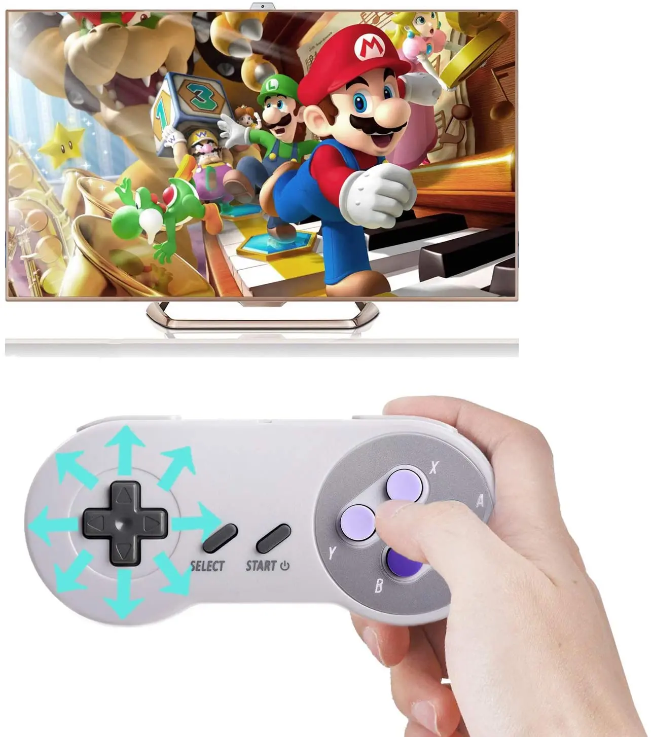 2pcs/Lot 2.4 GHz Wireless USB Controller Compatible with Super Famicom Games USB Classic Controller Joypad Joystick for Windows