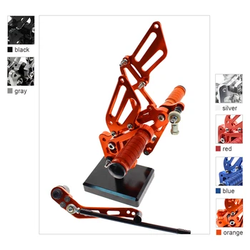 

New Silver Racing CNC Adjustable Rearset Rear Sets Foot pegs For SUZUKI GSXR 600 750 06-10 2007 2008 2009