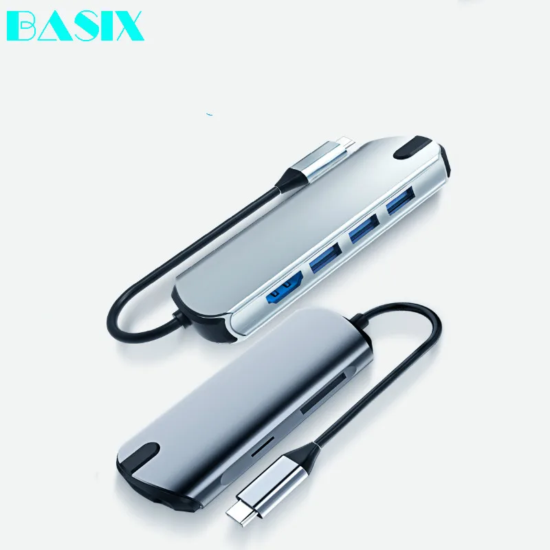 Basix USB-C концентратор типа C для мульти USB 3,0 концентратор HDMI адаптер док-станция для MacBook Pro huawei P30/P20 USB-C 3,1 сплиттер 3 порта USB концентратор