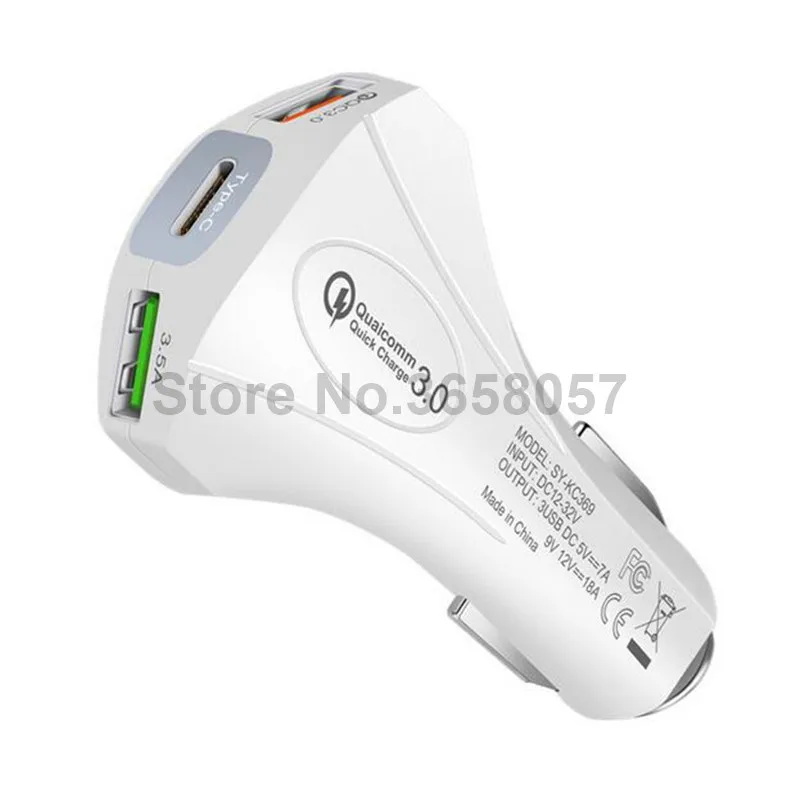 200 шт./лот 5V 3.5A Dual USB Quick Charge 3,0 Автомобильное зарядное устройство для i phone 11 X XS MAX в розничной упаковке