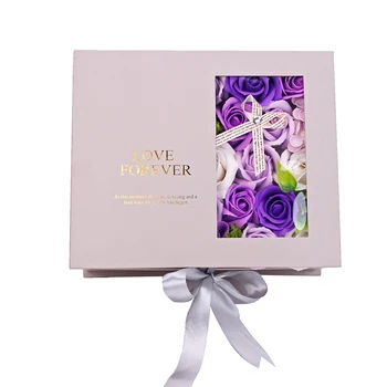 

Artificial Flower Soap Roses Bouquet fake Flower Gift Box For Valentine Wedding party Birthday Valentine's Day Decor Fake flower