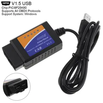 

ELM327 V1.5 PICI8F25K80 Super Mini USB Scanner Wireless Interface OBDII OBD2 Auto Car Code Readers Diagnostic Tool