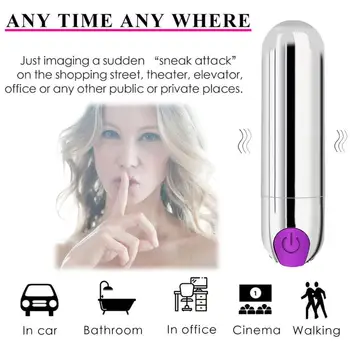 USB Recharge Strong Adult Sex Toys Product Bullet Vibrator 10 Speed Vibrating Mini Shape Waterproof G-spot Massage Stimulator 6