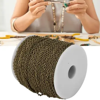 

New 2.5mm Wide 100m Length Bronze Vintage Metal Chain Bracelets Necklace DIY Making Accessory Jewellery Findings for Jewelry DIY