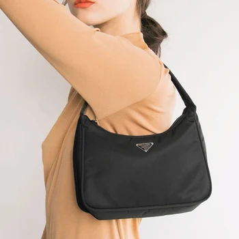 

Casual Retro Mini Shoulder Bag Small Shoulder Bag for Women Vintage Nylon Handbag Female Subaxillary Bags Clutches Women