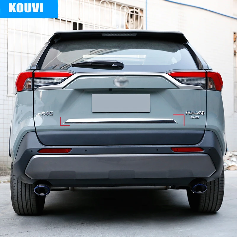 

For 2019 2020 Toyota RAV4 RAV 4 Car Accessories ABS Chrome Tailgate Rear Door Trim Sticker