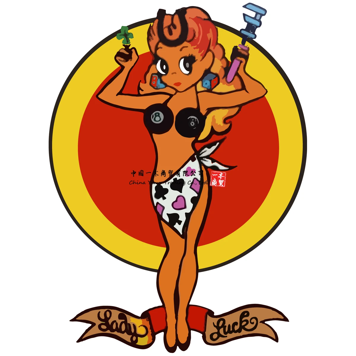 Pechincha Decalcomanie Per Rat Rod Hot Rod Vintage Racing Sticker Rat Fink Lady Luck Gas Oil