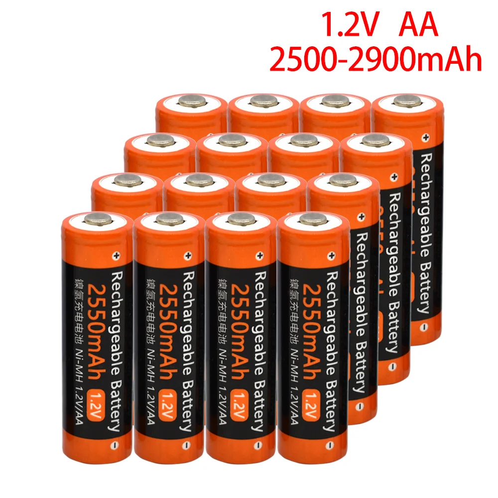

16 piece AA 2A rechargeable battery 1.2V Ni-MH 2500-2900mAh ni mh 100% original accumulator batteries