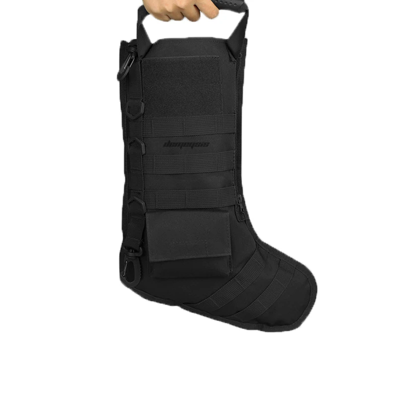 black MOLLE рождественские носки для чулок военные тактические носки страйкбол мешок стрельба Пейнтбол рождественские носки армейский Cs боевой мешок - Цвет: black