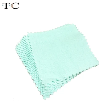 

Classic Green Fabric Polish Cloth For Sterling 925 Silver Cleaning 10 pieces