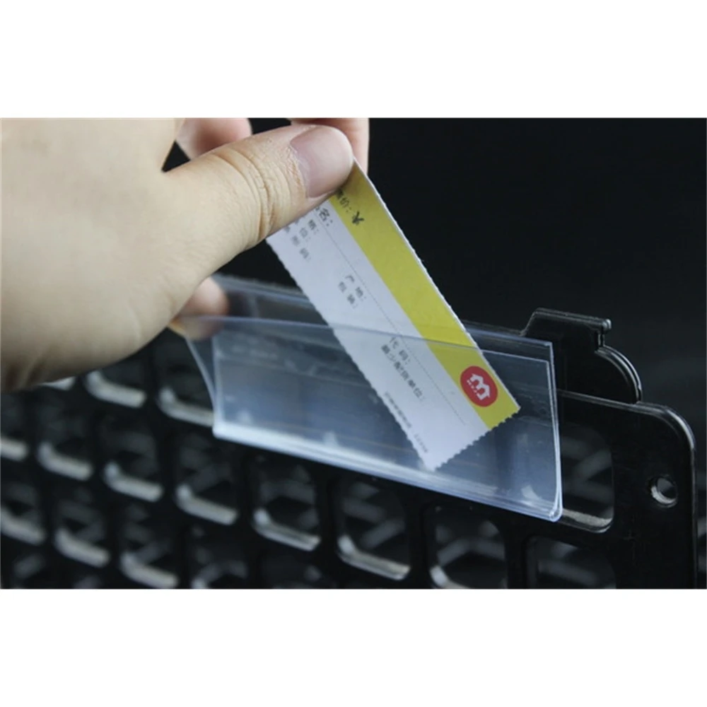 Self-adhesive Data Strip Label Holder Shelf Edge Display Price Tag Scanner  Rail Name Card Sign Display Frame Pop Price Talker