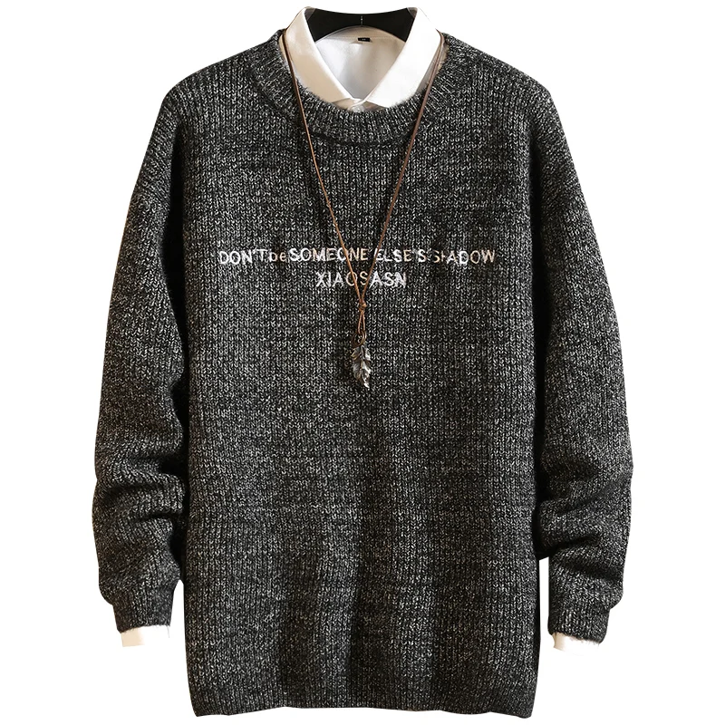 ^Cheap 2019 Autumn Winter Christmas Casual O-Neck Patchwork Pullover Sweater Men Turtleneck Fashion Brand Warm Pull