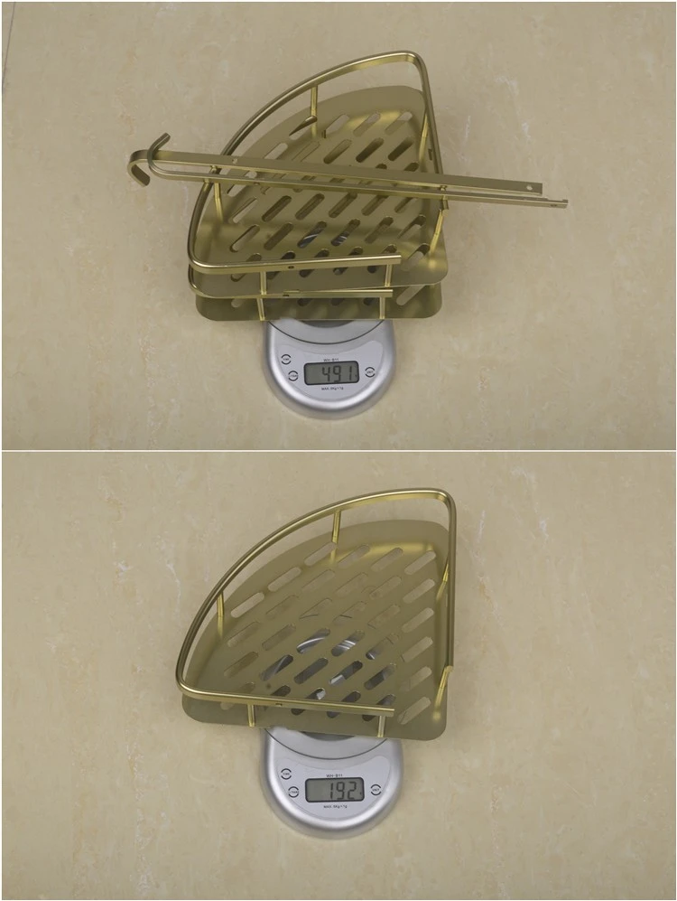 Европейский стиль ретро двухслойный алюминиевый набор квадратная корзина Однослойная бронзовая полка для ванной аксессуары оптом