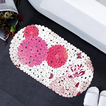 

Bath Mats FreeShipping pvc shower bath mat Nonslip floor Hydrangea mat anti-slip mat bathroom