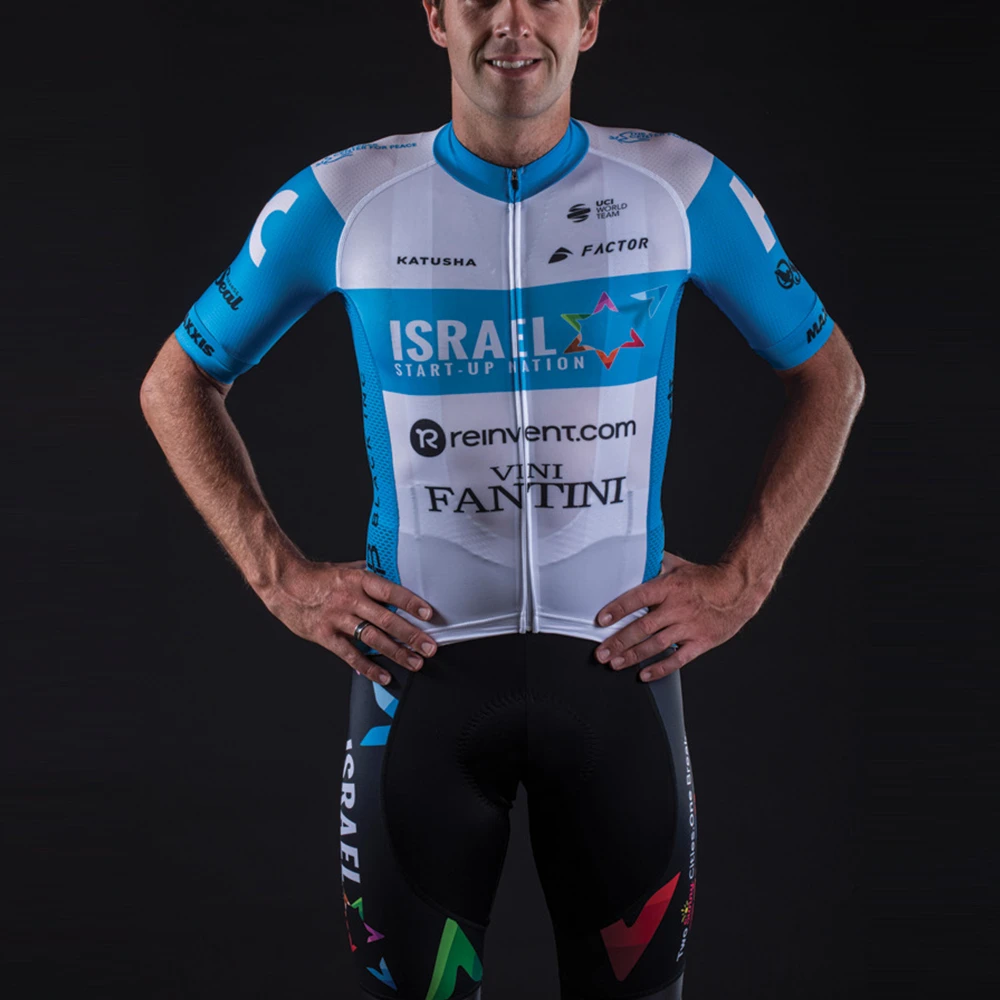 

2020 ISRAEL CYCLING ACADEMY Men short sleeve aero jersey made of high-end fabric bike team race skin fit jersey bib shorts sets