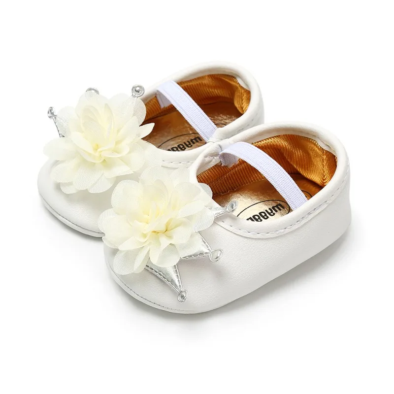 Детские мокасины из искусственной кожи с цветочным рисунком для новорожденных; обувь принцессы с большим цветком; обувь на мягкой нескользящей подошве для маленьких девочек; sx1