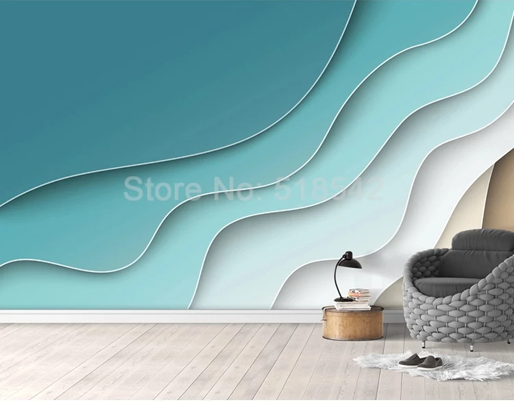Пользовательские 3D обои современные 3D стереоскопические рельефные абстрактные линии Искусство Настенная живопись ресторан гостиная украшение на стену в спальне