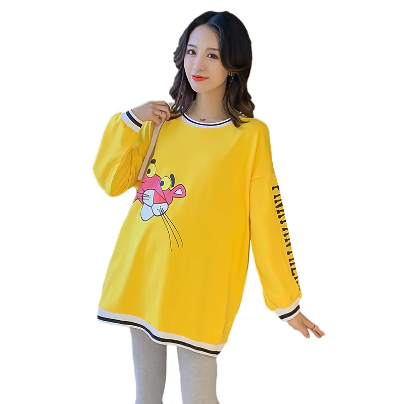 Maternity Clothes Loose Stylish Long Sleeves Tops for Pregnant Women Pregnancy Clothes 1011~B~38~6219