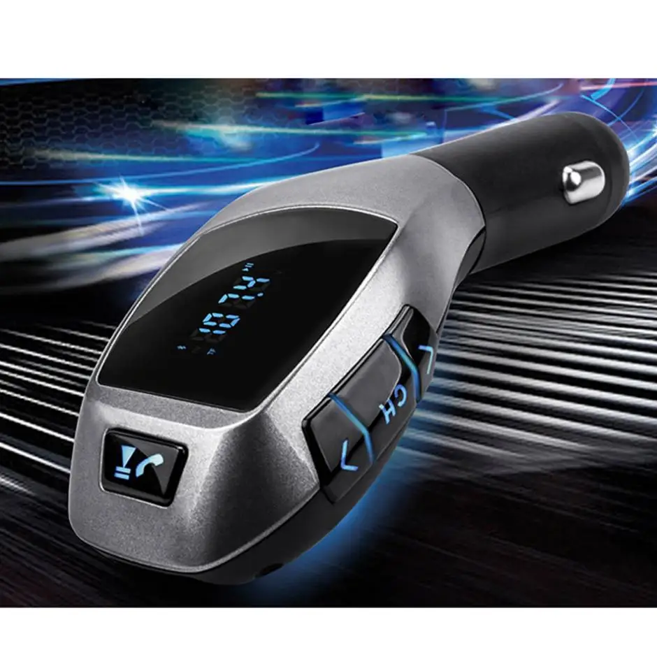 Autos беспроводной Bluetooth X5 музыкальный плеер FM ЖК-экран Радио адаптер USB зарядное устройство