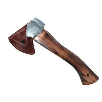 

Hunting Axe Hatchet Head Cover Ax Blade Sheath Belt Loop Holster Thick Genuine Leather Coffee Color