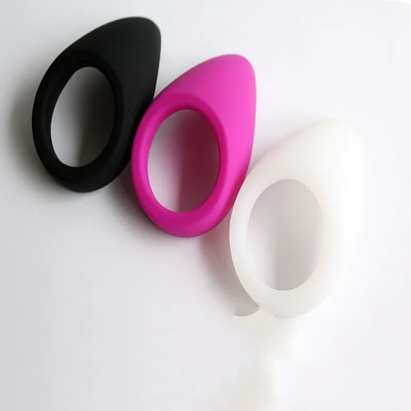 3 Sizes Time Delay Penis Ring Scrotum Chastity Cage Silicone Tongue Shape Teardrop Cock Sex Toys For Man | Красота и здоровье