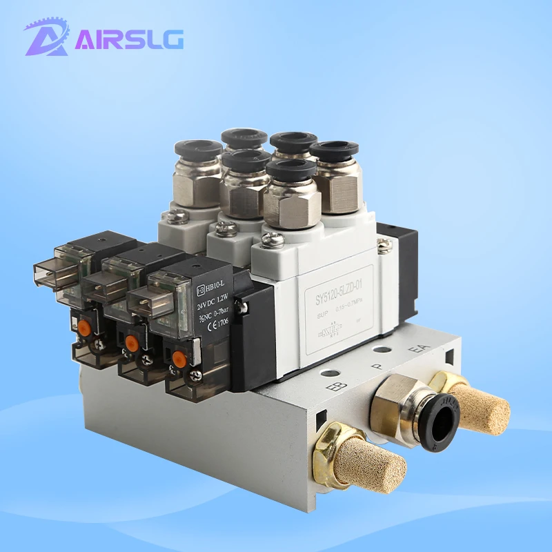 

SMC type SY SY3120 SY5120 SY5120-5LZD Solenoid valve combination Single electronically controlled cylinder control valve -5LZD