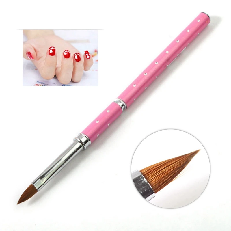 

1PCS Nail Art Kolinsky Sable Acrylic Brush Pen UV Gel Polish DIY Painting Drawing Carving Pen Manicure Tools