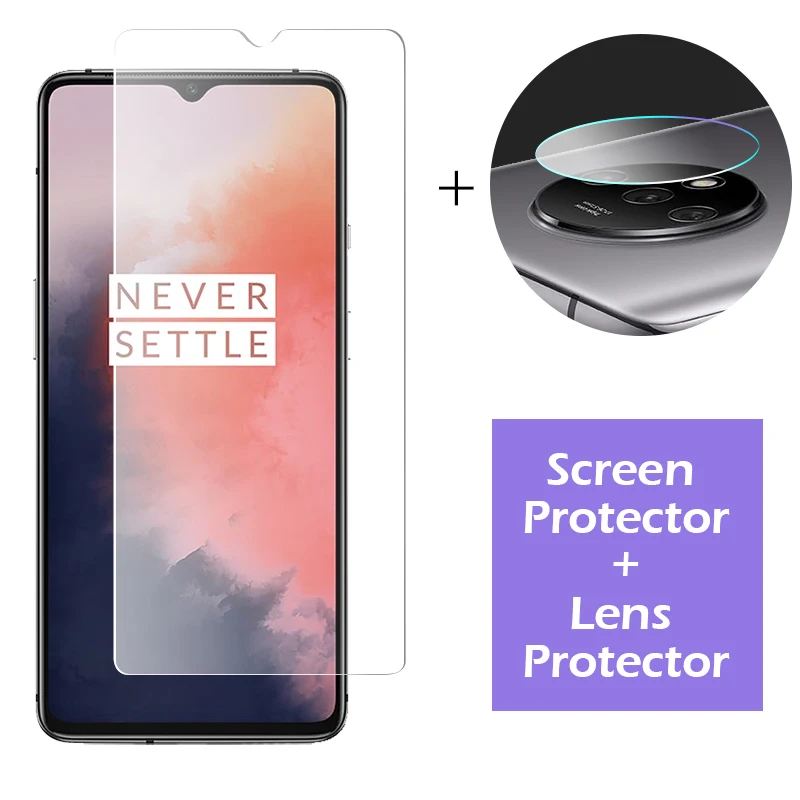 Закаленное стекло 2 в 1 для камеры oneplus 7t 7 pro Защита экрана объектива Защитная