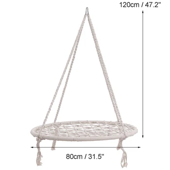 

Children Round Nest Nest Swing Indoor and Outdoor Hanger Children Net Rope Stout Swing Baby Toys Bearing 200 kg Diameter 100cm