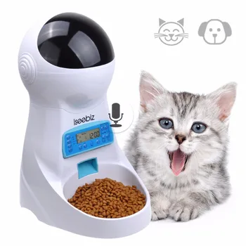 

Cat Feeder 3L Automatic Cat with Voice Automatic Feeder LCD Screen Dog Feeder Dual Power Dog Bowl Dry Cat Food Feed Dispenser