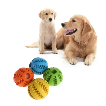 

Pet Dog Chew Play Toys Treat Dispensing Ball Bite-Resistant Clean Teeth Rubber LX9C