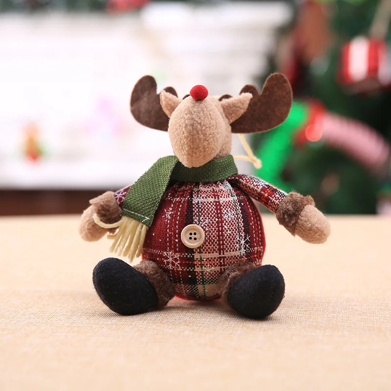 Большие размеры Рождественские куклы выдвижной Санта-Клаус снеговик лося игрушки рождественские фигурки Рождественский подарок для ребенка красный орнамент с рождественской елкой - Цвет: Y 28x12cm